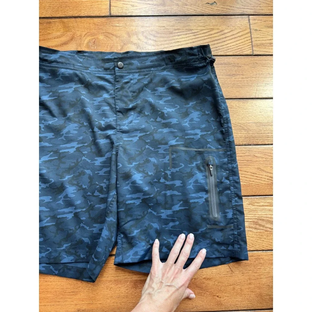 Mack Weldon Board Shorts Mens XXL Blue Camo Swim Trunks Quick Dry‎ Pocket